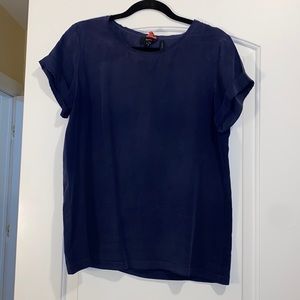 Navy Theory short sleeve blouse